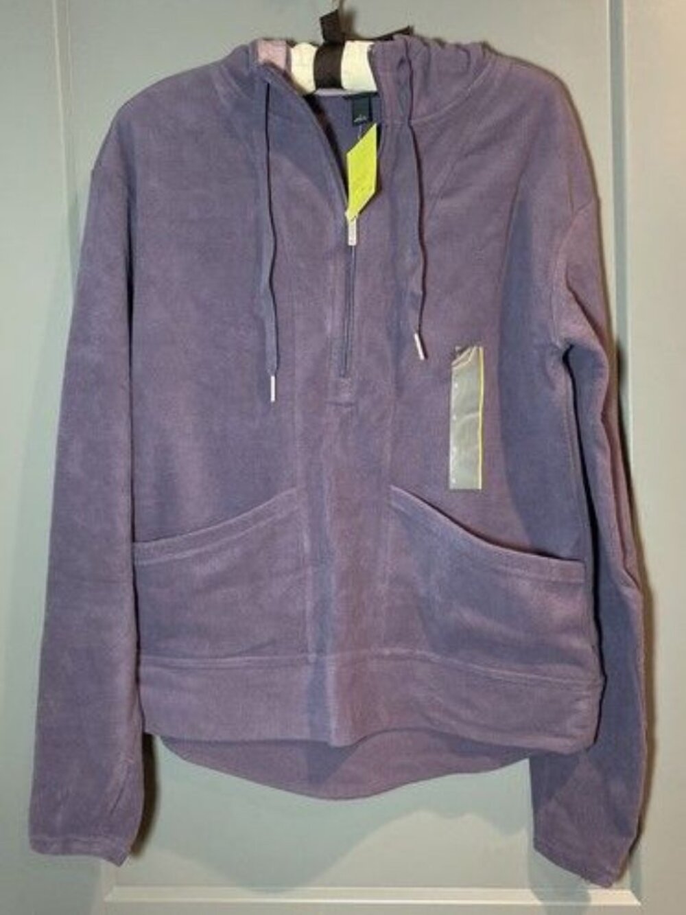 All In Motion purple Sweatshirt Microfleece Pullover Hooded Women size S 1/2 Zip